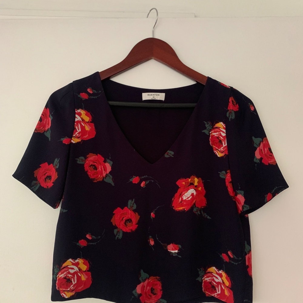 Babaton Aritzia Randy Popover Floral Blouse - Size XS